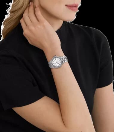 Michael Kors MK7280 côté fond de boîtier argent