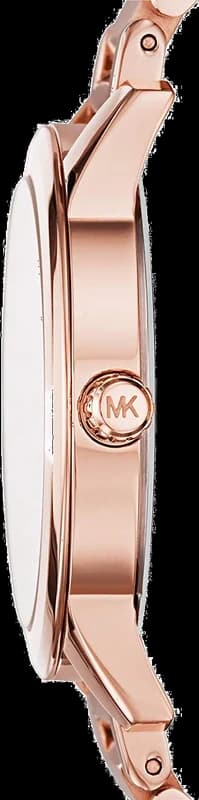 Gros plan sur le cadran or rose de la Michael Kors MK3491