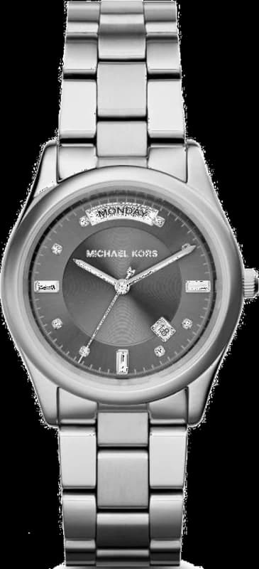 Michael Kors MK6051 montre femme, Cadran gris, bracelet acier argenté