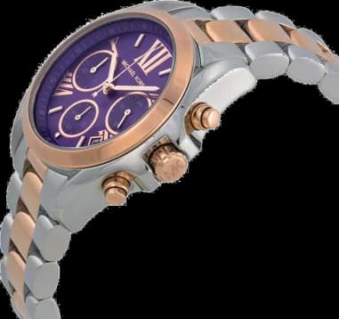 Gros plan sur le cadran bleu de la Michael Kors MK6074