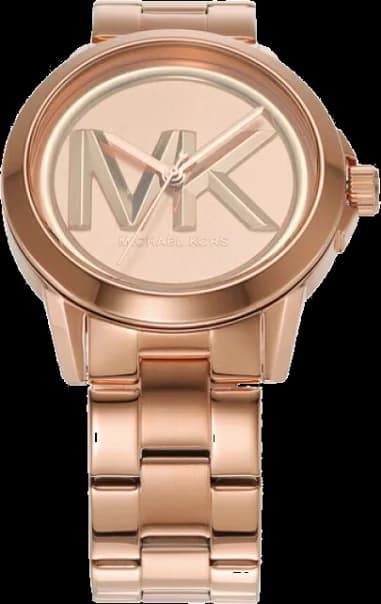 Gros plan sur le cadran or rose de la Michael Kors MK7318