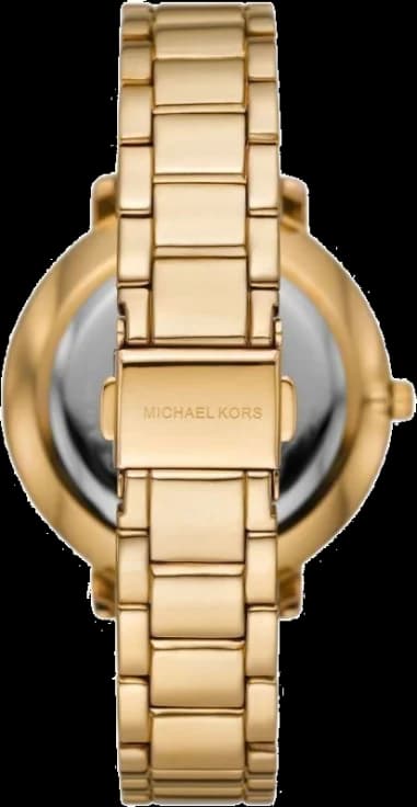 Gros plan sur le cadran noir de la Michael Kors MK4593