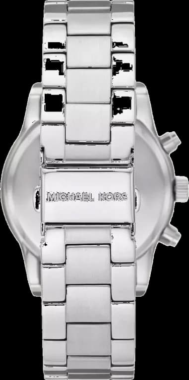 Gros plan sur le cadran argent de la Michael Kors MK7301