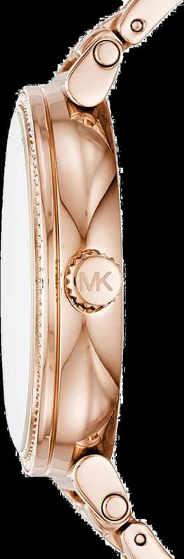 Gros plan sur le cadran or rose de la Michael Kors MK3882