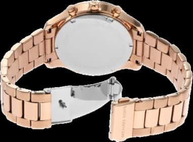 Montre Michael Kors Berkley MK7412 cadran vert bracelet en acier inoxydable doré rose vue 3