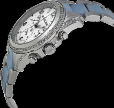 Gros plan sur le cadran argent de la Michael Kors MK6137