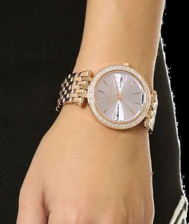 Montre Michael Kors Darci MK3507 pour Femme, Bracelet en Acier Doré Rose Élégant vue 3