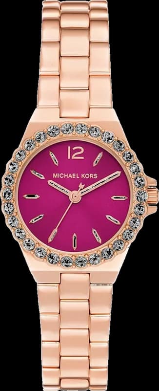 Michael Kors MK7396 montre femme, cadran magenta, bracelet acier inoxydable