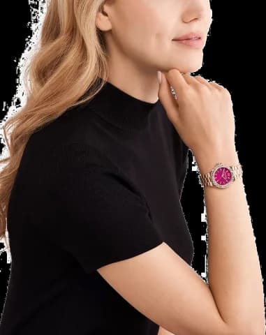 Michael Kors MK7396 côté fond de boîtier or rose