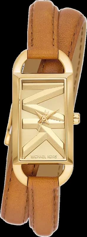Michael Kors MK4721 montre femme, cadran or bracelet cuir marron