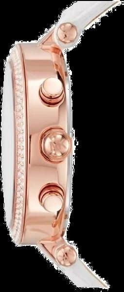 Gros plan sur le cadran blanc de la Michael Kors MK2281