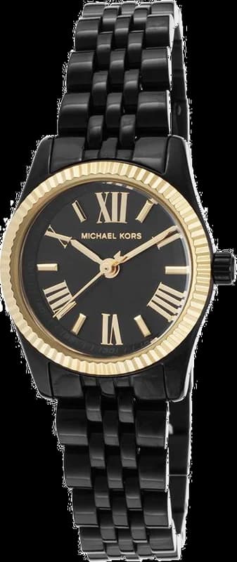 Montre Michael Kors MK3299 Lexington en Acier Noir à Lunette Cannelée