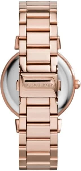 Michael Kors MK3339 Rose Gold and Crystal Black Dial Watch vue 3