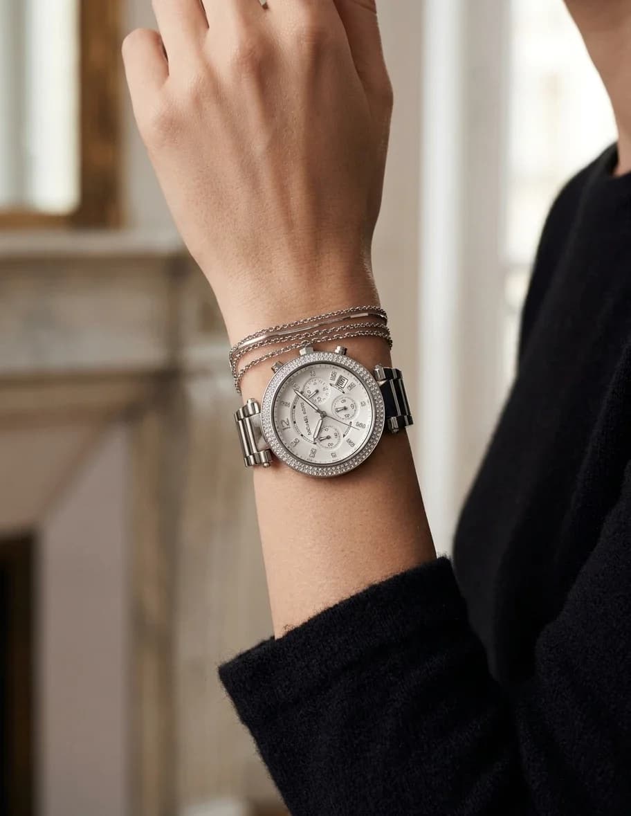 Michael Kors MK5353 Silver Watch with Swarovski Crystals vue 6