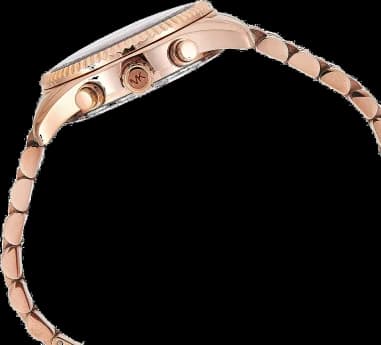 Gros plan sur le cadran or rose de la Michael Kors MK5569