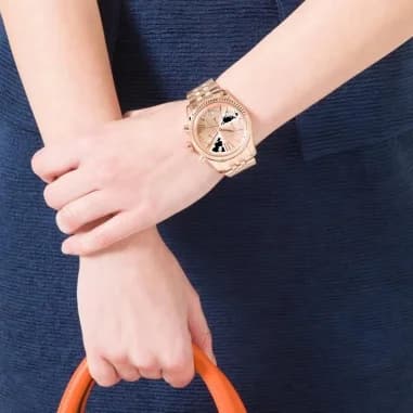 Montre Michael Kors MK5569 Lexington en Acier PVD Or Rose avec Chronographe vue 5