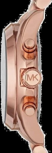 Montre Michael Kors MK5854 en Acier Or Rose avec Cadran Noir vue 3