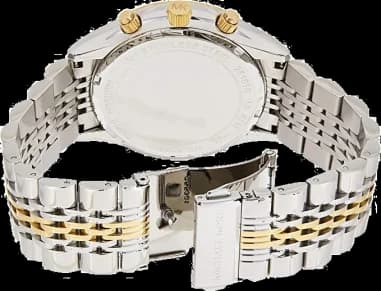 Gros plan sur le cadran blanc de la Michael Kors MK8306