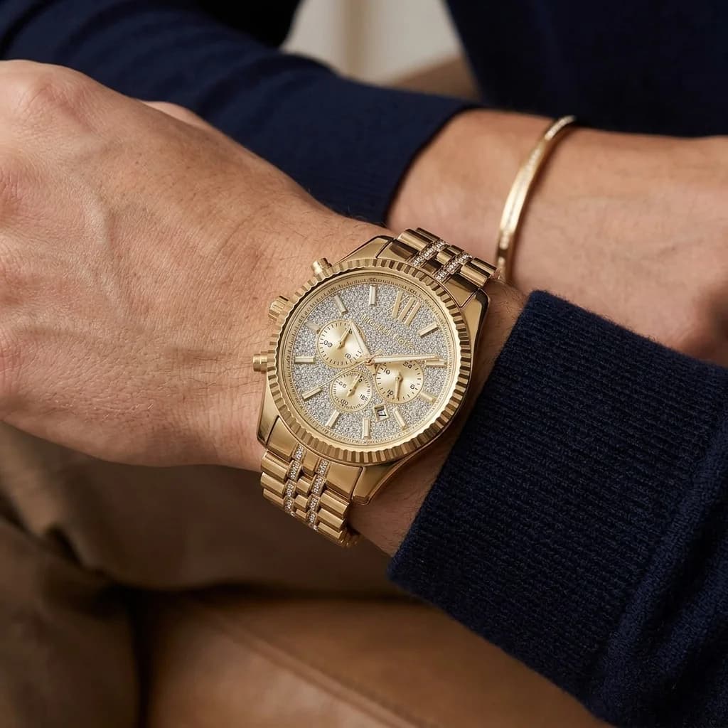 Michael Kors MK8579 côté fond de boîtier or