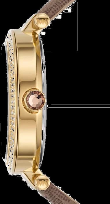 Gros plan sur le cadran or de la Michael Kors MK2973