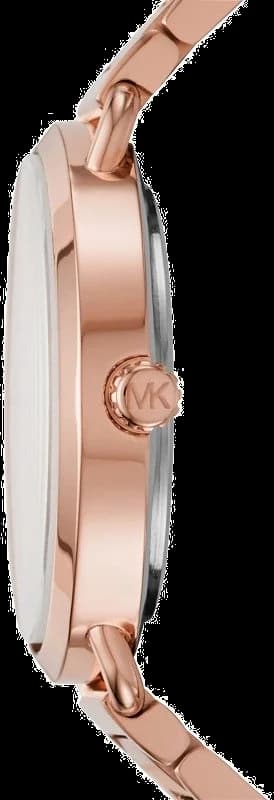 Gros plan sur le cadran or rose de la Michael Kors MK3640
