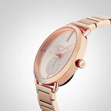 Michael Kors Portia MK3640 Stainless Steel Rose Gold Women's Watch vue 5
