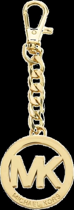 Michael Kors MK keyring handbag charm in yellow gold plated steel