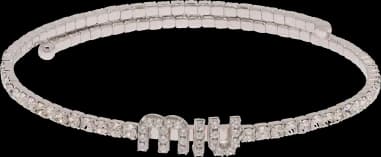 Miu Miu 5JC8712DNCF0OKL montre femme, choker ras du cou, cristaux fantaisie avec logo