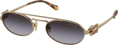 Lunettes de soleil Miu Miu MU54ZS 7EO5D1 monture métal doré or