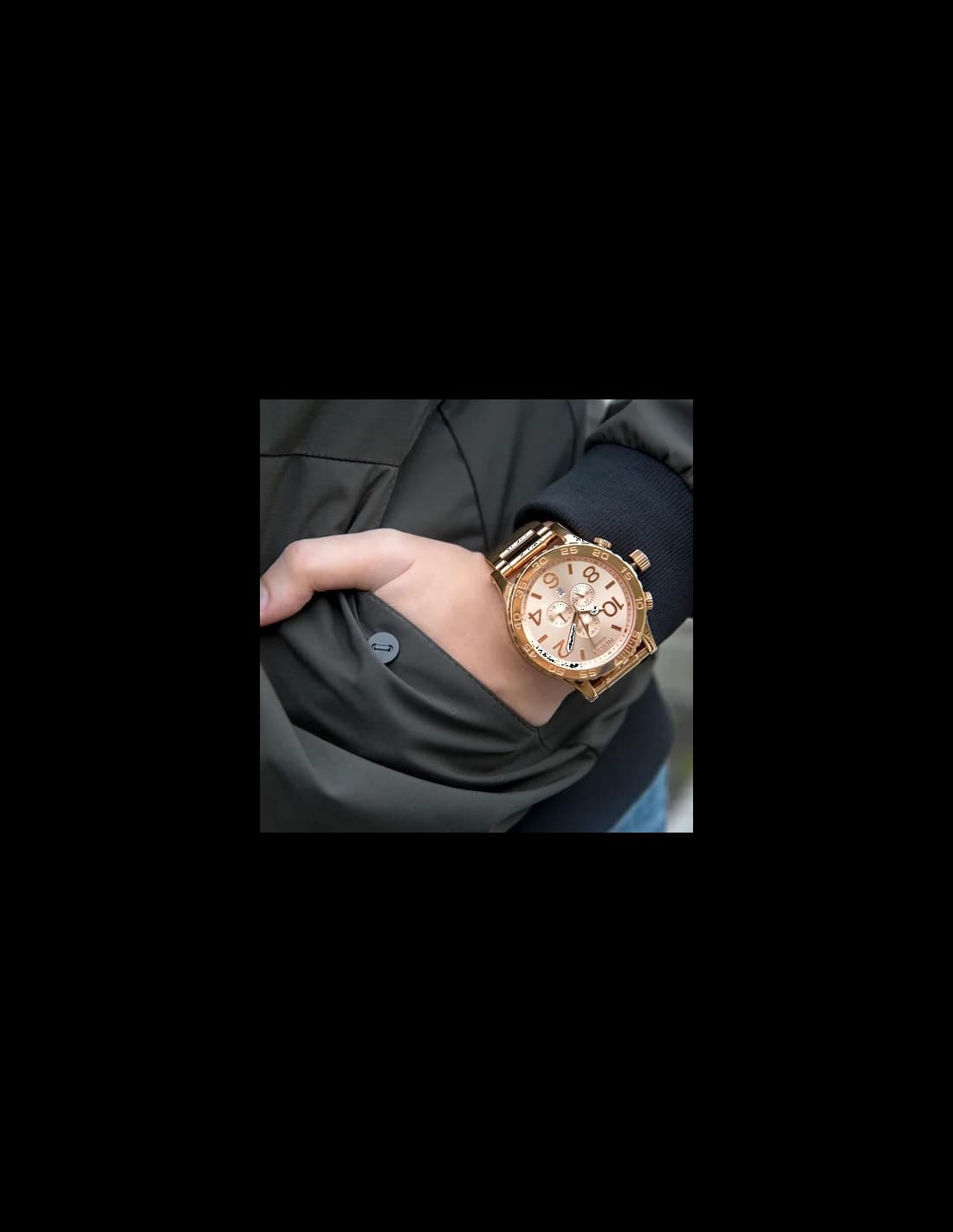 Nixon The 51-30 Chrono A083-897 Rose Gold Stainless Steel Men's Watch vue 5