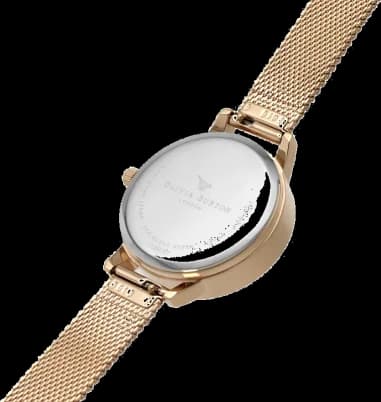 Gros plan sur le cadran gris de la Olivia Burton OB16FB04