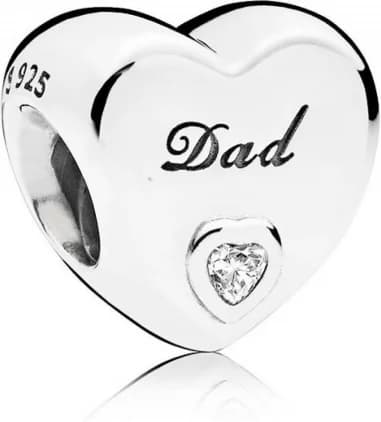 Charm Pandora Cœur Papa Pandora Moments Argent 925/1000
