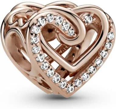 Pandora 789270C01 montre femme, cœurs entrelacés scintillants doré rose
