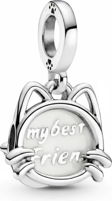 Pandora 799329C01 montre unisexe, charm chat chaton amitié argent