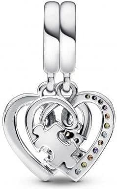 Pandora 792239C01 montre femme, pendant séparable cœurs et pièces puzzle amitié