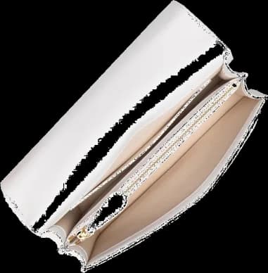 Pinko 107015-WHITE montre, cuir de vachette noir, bandoulière chaîne