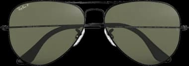 Lunettes de soleil Ray-Ban Aviator Large Metal RB3025 002/58 noires polarisés vue 2