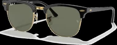 Ray-Ban Clubmaster RB3016 901/58 black polarized sunglasses