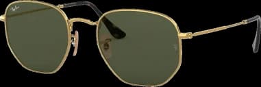 Lunettes de soleil Ray-Ban Hexagonal Flat Lenses RB3548N 001 dorés