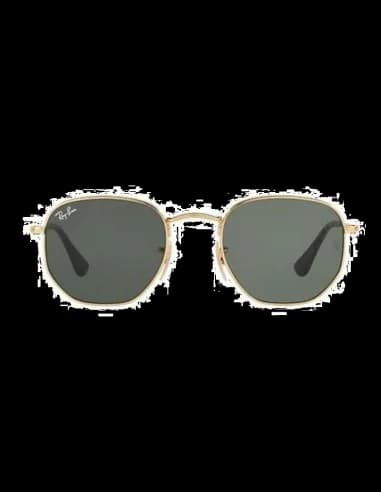 Lunettes de soleil Ray-Ban Hexagonal Flat Lenses RB3548N 001 dorés vue 3