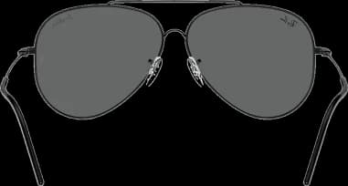 Lunettes de soleil Ray Ban RBR0101S 002/GR Lenny Kravitz X Reverse Aviator noires vue 4