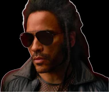Lunettes de soleil Ray Ban RBR0101S 002/GR Lenny Kravitz X Reverse Aviator noires vue 3