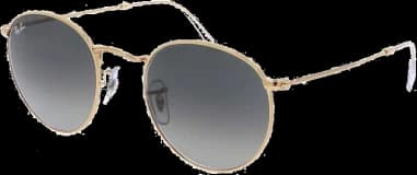 Lunettes de soleil Ray-Ban Round Metal RB3447 001/71 Rondes dorés or