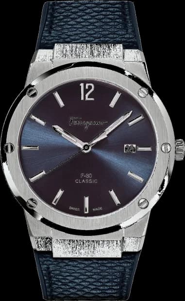 Montre Salvatore Ferragamo SFDT00719 homme cadran bleu bracelet silicone