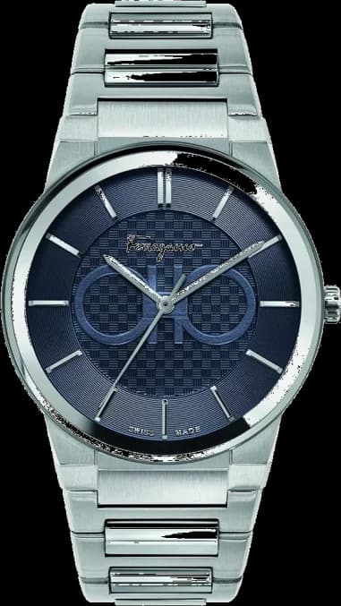 Salvatore Ferragamo SFHP00620 montre homme, au cadran bleu marine et bracelet acier