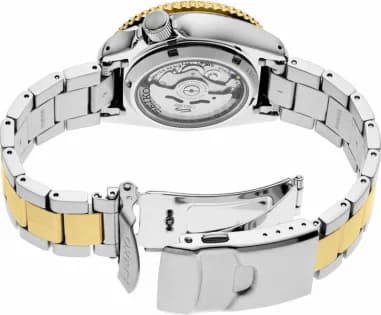 Gros plan sur le cadran marron de la Seiko SRPK24