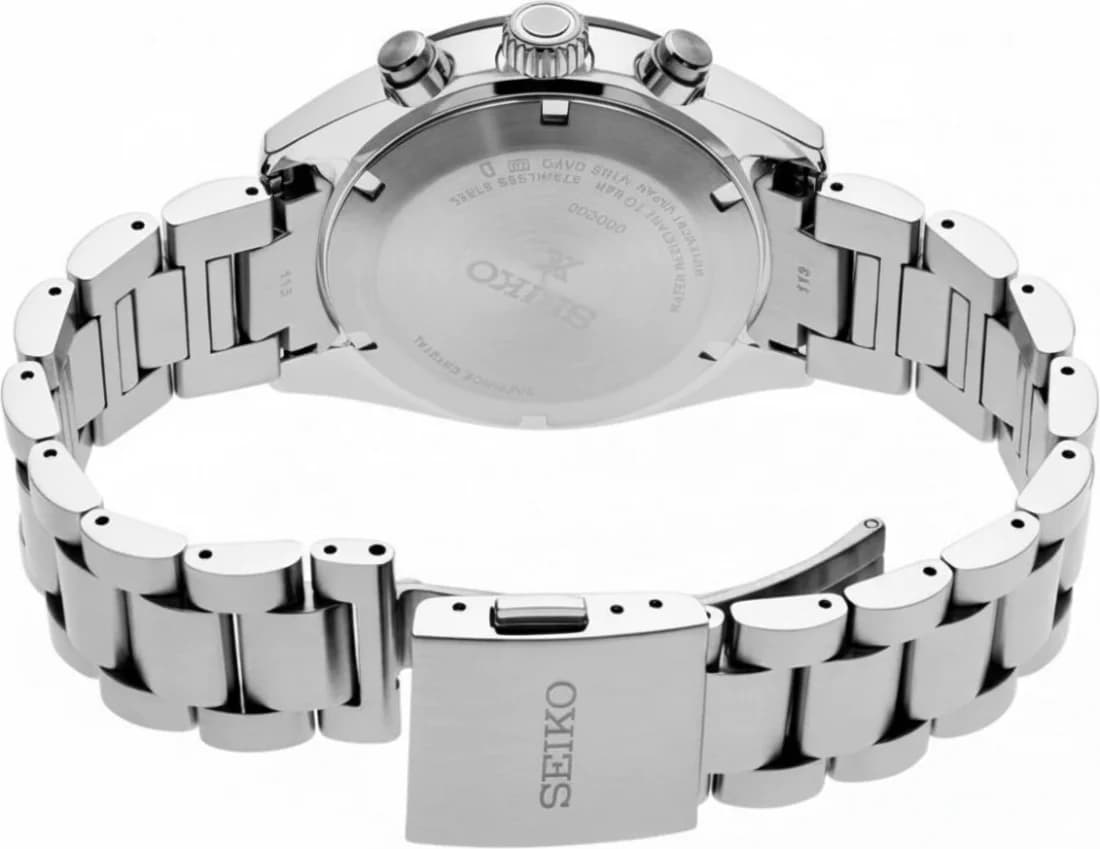Seiko SSC911P1 Prospex Speedtimer Solar Stainless Steel Silver Watch vue 4