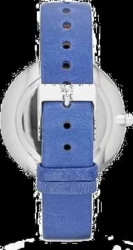 Gros plan sur le cadran blanc de la Skagen SKW2172