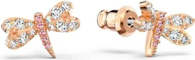 Swarovski 112066 montre femme, libellules doré rosé et cristaux