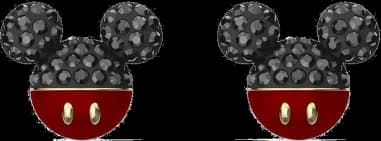 Swarovski 5566691 montre femme, Boucles d'oreilles Mickey & Minnie plaqué or cristaux noirs